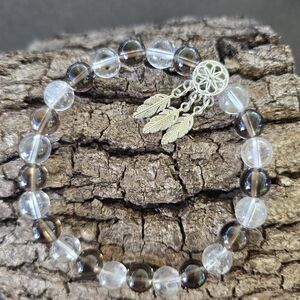 Elegant Silver and Clear Beaded Bracelet